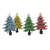 Wood ornaments, 'Island's Forest' (set of 4) - Set of 4 Handcrafted Colorful Albesia Wood Tree Ornaments (image 2c) thumbail