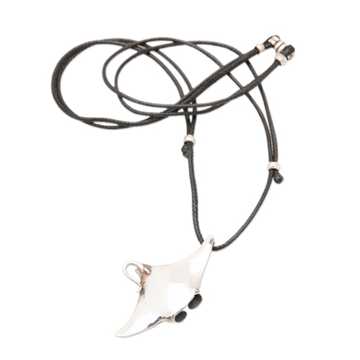 Halskette mit Anhänger aus Sterlingsilber - Verstellbare Halskette mit Anhänger aus Sterlingsilber in Strahlenform