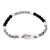 Onyx beaded bracelet, 'Shadow Orbit' - Traditional Polished Onyx Beaded Bracelet from Bali