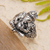 Sterling silver cocktail ring, 'God of Intelligence' - Ganesha-Inspired Traditional Sterling Silver Cocktail Ring