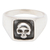 Men's sterling silver signet ring, 'Father Skull' - Men's Sterling Silver Signet Ring with Skull Motif from Bali