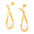 Gold-plated cultured pearl dangle earrings, 'Trendy Grace' - Polished 18k Gold-Plated Cultured Pearl Dangle Earrings