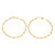 Gold-plated half-hoop earrings, 'Triumph Ribbons' - High-Polished 18k Gold-Plated Brass Half-Hoop Earrings