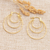 Gold-plated hoop earrings, 'Hypnotizing Victory' - High-Polished Modern 18k Gold-Plated Hoop Earrings