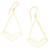 Vergoldete Ohrhänger - Hochglanzpolierte, geometrische, 18 Karat vergoldete Ohrhänger