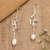 Ohrhänger aus Zuchtperlen - Klassische Ohrhänger aus Sterlingsilber mit weißen Perlen