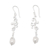Cultured pearl dangle earrings, 'Morning Bali' - Classic Sterling Silver Dangle Earrings with White Pearls