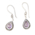Amethyst dangle earrings, 'Gleam of Wisdom' - Faceted One-Carat Amethyst Dangle Earrings from Bali thumbail