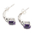 Amethyst drop earrings, 'Nature's Archs in Purple' - Floral and Leafy Faceted Two-Carat Amethyst Drop Earrings (image 2c) thumbail