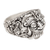 Men's sterling silver cocktail ring, 'Mystery of Rangda' - Men's 925 Silver Cocktail Ring with Rangda Character Motif