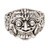 Men's sterling silver cocktail ring, 'Mystery of Rangda' - Men's 925 Silver Cocktail Ring with Rangda Character Motif
