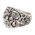 Men's sterling silver cocktail ring, 'Mystery of Rangda' - Men's 925 Silver Cocktail Ring with Rangda Character Motif