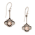 Gold-accented dangle earrings, 'Victorious Clover' - Clover-Shaped 18k Gold-Accented Dangle Earrings from Bali