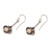 Gold-accented dangle earrings, 'Victorious Clover' - Clover-Shaped 18k Gold-Accented Dangle Earrings from Bali