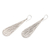 Sterling silver dangle earrings, 'Braided Party' - Drop-Shaped Sterling Silver Dangle Earrings from Bali