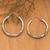 Sterling silver hoop earrings, 'Eternal Dame' - Polished Classic Sterling Silver Hoop Earrings from Bali