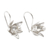 Ohrhänger aus Zuchtperlen - Brautohrringe in Lotusform mit silberweißen Perlen