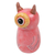 Recycled teak figurine, 'Pink Minion' - Hand-Painted Whimsical Pink Recycled Teak Ogre Figurine