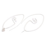 Sterling silver half-hoop earrings, 'Passion in Freedom' - Abstract Heart-Themed Sterling Silver Half-Hoop Earrings