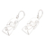 Sterling silver dangle earrings, 'Jizo Spirit' - Jizo Girl-Themed Sterling Silver Dangle Earrings from Bali
