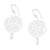 Cultured pearl dangle earrings, 'Pearly Summer' - Floral and Leafy Round Cultured Pearl Dangle Earrings