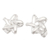 Sterling silver stud earrings, 'Brilliant Star' - Polished Celtic Star Themed Sterling Silver Stud Earrings