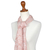 Rayon-Schal, „Peach-Mosaik“ – handgewebter pfirsich-weißer Schal aus 100 % Rayon mit Fransen
