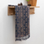 Bufanda de rayón - Bufanda tejida a mano de medianoche y marrón 100% rayón con flecos
