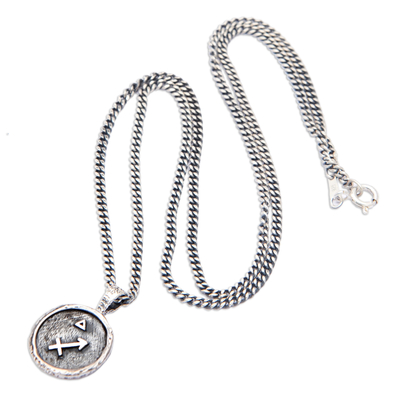 Collar colgante de plata esterlina - Collar de Plata de Ley con Colgante del Signo de Sagitario