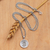 Collar colgante de plata esterlina - Collar de plata de ley con colgante del signo del zodíaco Géminis