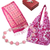 Kuratiertes Geschenkset - Kuratiertes Geschenkset mit rosa Armband, Seidenschal und Hobo-Tasche