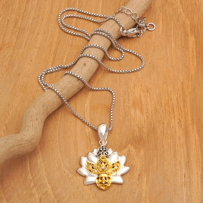 Curated gift set, 'Godly Lotus' - Handcrafted Gold-Accented Lotus-Themed Curated Gift Set