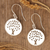 Sterling silver dangle earrings, 'Majestic Tree of Life' - Sterling Silver Dangle Earrings with Tree of Life Motif