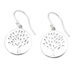Sterling silver dangle earrings, 'Majestic Tree of Life' - Sterling Silver Dangle Earrings with Tree of Life Motif