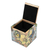 Wood jewelry box, 'Tropical Forest' - Butterfly Leaf & Floral-Themed Hand-Painted Wood Jewelry Box