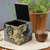 Wood jewellery box, 'Tropical Forest' - Butterfly Leaf & Floral-Themed Hand-Painted Wood jewellery Box