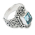 Blue topaz cocktail ring, 'Precious Gem' - Sterling Silver Cocktail Ring with 3 Carat Blue Topaz Stone