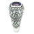 Amethyst domed ring, 'Magnificent Beauty in Purple' - Amethyst Sterling Silver Armadillo Dot Domed Ring from Bali
