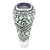 Amethyst domed ring, 'Magnificent Beauty in Purple' - Amethyst Sterling Silver Armadillo Dot Domed Ring from Bali