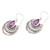 Amethyst dangle earrings, 'Splendor of the Wise' - Traditional Balinese One-Carat Amethyst Dangle Earrings