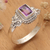 Amethyst cocktail ring, 'Regal Purple' - Classic Sterling Silver and Amethyst Cocktail Ring from Bali