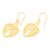 Gold-plated dangle earrings, 'Angelic Flight' - Traditional Angel-Themed 22k Gold-Plated Dangle Earrings