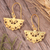 Pendientes colgantes chapados en oro - Aretes colgantes tradicionales chapados en oro de 22k con temática de chakras