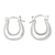 Sterling silver hoop earrings, 'Sublime Auras' - Polished U-Shaped Sterling Silver Hoop Earrings from Bali