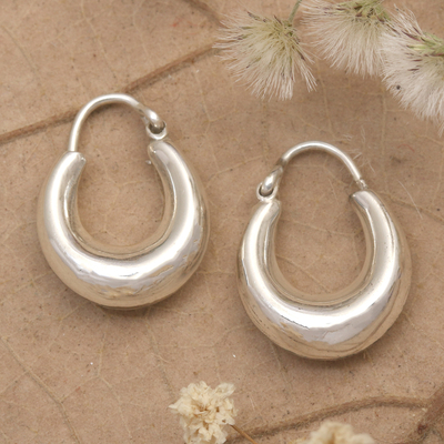 14mm Hoop Earrings in Sterling Silver