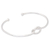 Manschettenarmband aus Sterlingsilber - Hochglanzpoliertes, minimalistisches Knoten-Manschettenarmband aus Sterlingsilber