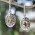Citrine dangle earrings, 'Wonderful Yellow' - Sterling Silver Dangle Earrings with Oval Citrine Gemstones