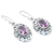Amethyst dangle earrings, 'Wonderful Purple' - Sterling Silver Dangle Earrings with Oval Amethyst Gemstones