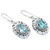 Blue topaz dangle earrings, 'Wonderful Sky Blue' - Sterling Silver Dangle Earrings with Oval Blue Topaz Jewels