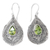 Peridot dangle earrings, 'Princess Palace in Green' - Teardrop Sterling Silver Dangle Earrings with Peridot Gems